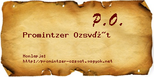 Promintzer Ozsvát névjegykártya